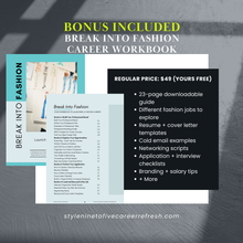 Fashion Career Workshop + Bonus Workbook | Break Into Fashion With a Fashion Recruiter