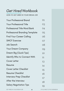 Get Hired in Your Dream Job Workbook