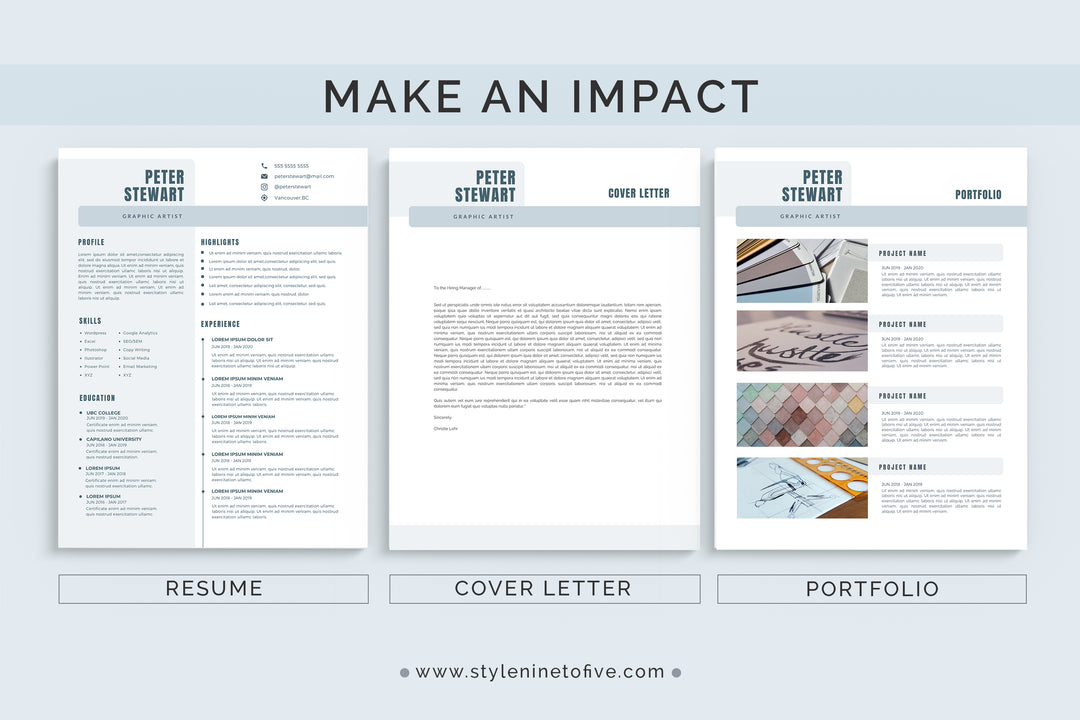 MAKE AN IMPACT - Application Package – Style Nine to Five