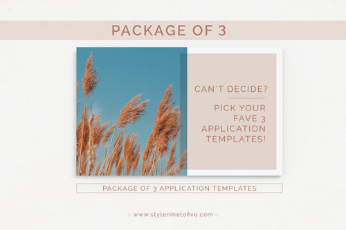 PACKAGE OF 3 Application Packages