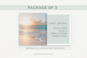 PACKAGE OF 3 - Application Packages