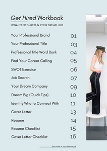Get Hired in Your Dream Job Workbook (16 Pages)