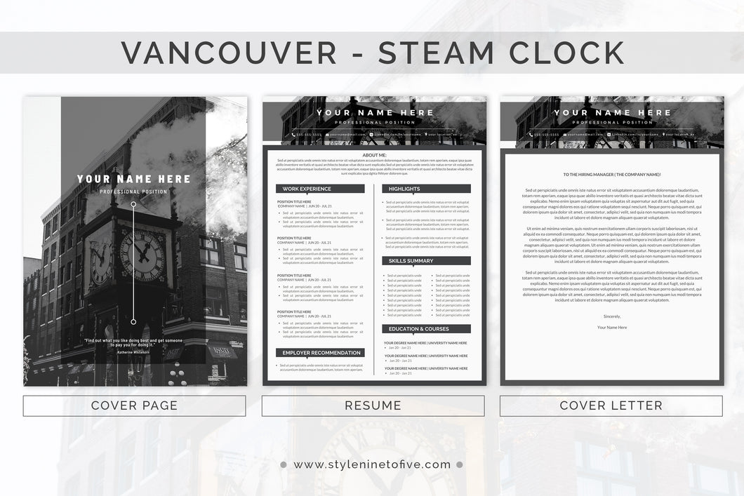 VANCOUVER - STEAM CLOCK - Application Package